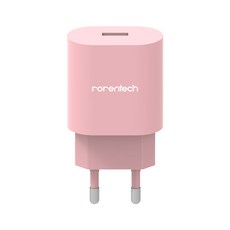 로랜텍 퀄컴 퀵차지 고속 충전기 RT86, 핑크, 1개