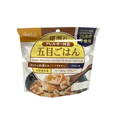 Onisi 尾西食品 乾燥飯 蔬菜風味飯 即食方便 美味營養 防災儲備糧食, 100g, 1包