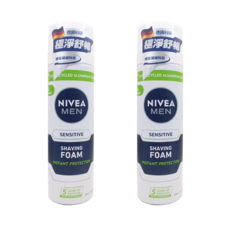 NIVEA 妮維雅 MEN 男士極淨刮鬍泡, 2個, 200ml