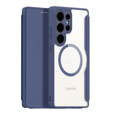 DUX DUCIS 폴리오 케이스 갤럭시 S25 울트라 플러스용 지갑 후면 커버 포함 맥세이프 포함, For Galaxy S25, 파란