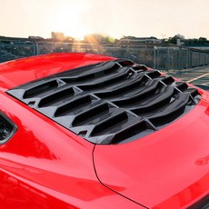 適用於福特野馬百葉窗改裝件15-21款Mustang改裝後車窗碳纖紋百葉窗, MMD款（碳纖紋後擋風百葉）5天左右發出