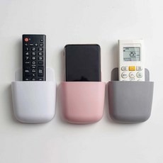 부착형 휴대폰 리모컨 벽걸이 정리함, 03_핑크