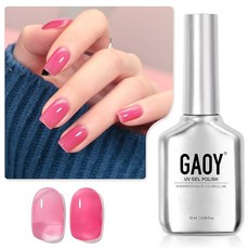 GAOY Jelly Nude 퍼플 젤 매니큐어 16ml 시어 뉴트럴 반투명 쏙 오프 젤 폴리쉬 네일 아트 DIY용 UV 라이트 큐어 1721 자수정 크리스탈, 핑크 튤립