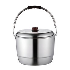 국산 인덕션겸용 스텐 들통 찜솥 빨래솥, 스테인레스, 1세트, 10L, 27.5cm