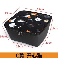 通用電動自行車/電瓶車車籃內膽，防水收納儲物前置掛物包, 1個, C款 開心貓   (升級面料防水款)