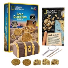 저학년 과학완구 보물상자 화석 금화 발굴키트 관찰 원리학습 과학키트 체험 학습완구, 1개, 화석발굴(대) 금화