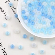 시드 비즈 캣츠아이 4mm 유리 글라스 공예 재료 팔찌 만들기, 1세트, 버블소다