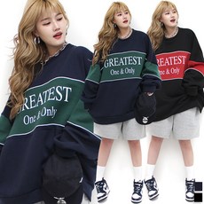 통통마녀 ] 크레이티스트 맨투맨 2컬러 / 남여공용 / 120 kg까지 착용 / 오버사이즈 [ 기모 포함 판매 ]