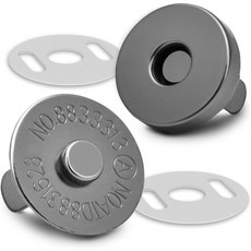 YGG 가방 가죽 핀 자석단추 18mm, 50개, 흑니켈