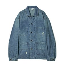 파르티멘토 PARTIMENTO VTG 워시드 데님 프렌치 워크 자켓 블루 PY-24221 BL 211632