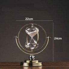 沙漏計時器5/10/15/30/60分鐘五金辦公室沙漏擺件家居飾品擺件批發, 60分鐘(24*22*13CM), 1個