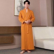 加長夾棉情侶浴袍 鼕保暖純棉吸水浴衣