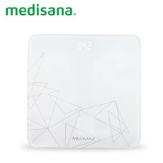 德國medisana 純白幾何體重計PS437，簡約設計，精準測量，健康管理好幫手, 1個