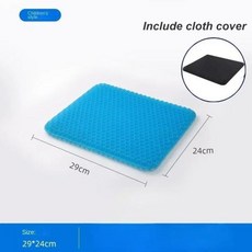 여름방석 메쉬 통풍 의자 방석 젤 시트 쿠션 압력 완화를위한 두꺼운 계란 여름 통기성 패드 자동차 좌석 사무실 부드러운, 6)Blue-Kids 사이즈