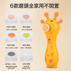 DFMEI 新款卡通嬰兒電動磨甲器指甲刀兒童修甲器寶寶指甲鉗指甲剪刀套裝, 1個, 長頸鹿:如圖