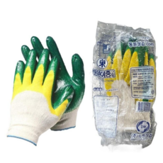 낭만상사 동원 국산면사 청이중코팅 황이중코팅 이중코팅장갑 10켤레, 10개, 청 이중코팅