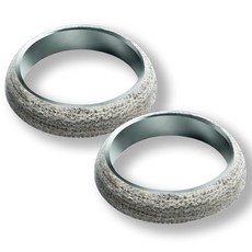 ID 1.9인치/48mm 자동차 배기 매니폴드 개스킷 2Pcs 머플러 플랜지 대부분의 1-7/8인치 OD 파이프용 흑연 커넥터 교체, ID 1.9inch/48mm