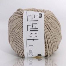 린넨아 봄 여름 린넨 마 카사리 뜨개실 코바늘 대바늘 가방 모자 소품 얀메이크, 1개, 006. 카키빛베이지
