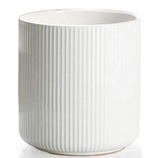 Getstar 주방 카운터용 대형 식기 홀더 14.2cm(5.6인치) 빈티지 세라믹 그릇 정리함 주걱 농가 장식용 260723, Striped White