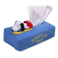 車之嚴選 cars_go 汽車用品【SN66】日本 SNOOPY史奴比 衝浪造型 置放式抽取式面紙盒套, 1個