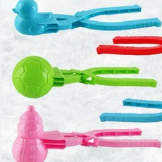 台灣出貨 雪球夾 玩雪神器 雪夾 雪球夾子兒童玩雪神器小鴨子工具愛心打雪仗裝備套裝模具玩具, 1個, 隨機小號1只（長度20里面）