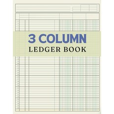3열 원장 책: 회계 및 회계를 위한 전문 칼럼 패드 100페이지50매 8.5인치 x 11인치 기록 노트