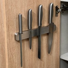 접착식 올스텐 자석 칼집 칼걸이 칼보관함 S(40X300), 실버, 1개