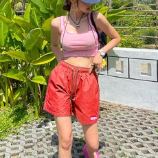 남녀공용 썸머 비치 반바지 6color / FREE~XL 빅사이즈 수영복 래쉬가드 해변 숏팬츠 트레이닝 커플바지 비치웨어 워터팬츠, 브릭레드