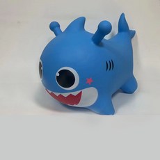 跳跳馬兒童小馬充氣玩具寶寶騎馬跳跳鹿大人可坐橡膠馬木馬, 小小可愛鯊魚-藍色-單首普通音樂盒+送充, 1個