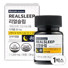 리얼슬립 감태 추출물 수면 영양제 식약처인증, 1박스