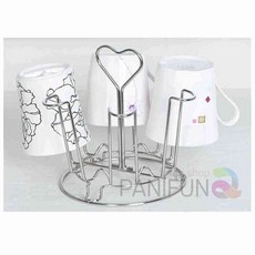 컵건조대 원형 컵꽂이 6개 컵보관대 컵걸이대 컵스탠드 머그컵걸이