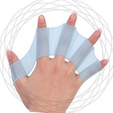 실리콘 손가락 물갈퀴 수영 훈련용 핑거 패들 아쿠아 피트니스 워터 스포츠 수중 운동, M