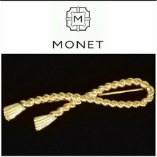 【 老錢風 復古奢華 美國珠寶 】美國珠寶品牌 MONET VINTAGE 胸針【保證真品&超低價可刷卡】, 1個