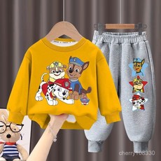 【臺灣出貨】男童套裝 汪汪隊套裝 汪汪隊上衣 汪汪隊秋裝 男童套裝秋季新款中小童長袖套頭秋裝汪汪隊衛衣衛褲兩件套潮 EG