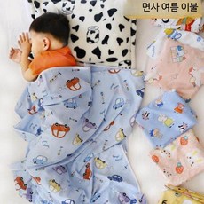 여름 냉감 실크 이중 면이불 낮잠용 유치원용 쿨링 에어컨 담요, 기계 고양이 (60수 인조 면사)