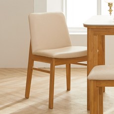 보루네오 엘리브 리움 인조가죽 원목 의자 pn865-1, 네추럴, 1개