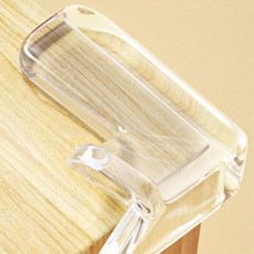 모서리 가드 코너 보호대 투명 물방울 아크릴 4개 세트, 격자_아크릴