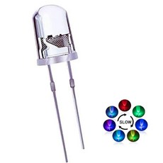 깜박이는 LED 다이오드 발광 원형 부품 저속 5MM 깜박임 선명한 전자 50 다색 고속, 50pcs Slow Flash, 1개