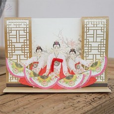 초아디자인 전통 부채춤 카드 신년인사카드