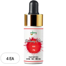 내팜 베이킹칼라 레드, 30g, 4개
