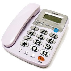 Kolin 歌林 超大字鍵有線電話機, 白, KTP-DS005