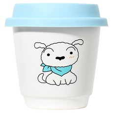 엠토이 짱구는 못말려 세라믹 커피컵 215ml, 블루 + 화이트, 1개