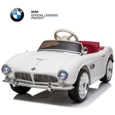 BMW 정품 인증 507 어린이 전기 자동차 4륜 원격 제어 붕붕카 아기 전동차 조카 선물, 듀얼드라이브+전자식스티어링+방폭휠+리모콘, 화이트, 1개