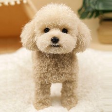 푸들 인형 애착 선물 생일 강아지 동물인형, 27CM, 스탠딩 애프리콧, 1개