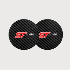 2PCS 탄소 섬유 패드 매트 워터 터 자동차 컵 포드 미끄럼 방지, 2pcs For ST line