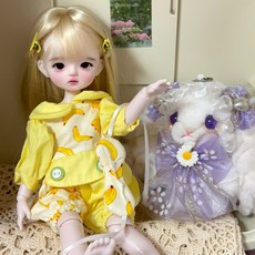 BJD 娃娃套裝 30公分 手繪改妝, 1個, 小奶糕（全部爲實拍）