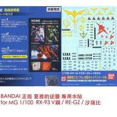BANDAI 鋼彈模型水貼紙 MG 1/100 RX-93 牛鋼 沙薩比 夏亞的逆襲, 1個
