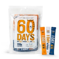 슈퍼츄 60데이즈 고양이 간식, 참치, 닭가슴살, 연어, 720g, 1세트