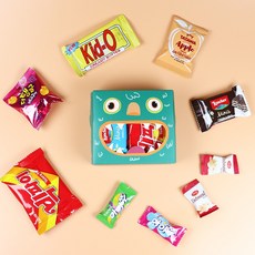 감사스티커무료]간식선물세트/JNQ_그린 몬스터 든든한 간식 /행사 단체선물 답례품 어린이집 생일 구디백 학교 학원