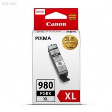 캐논 PGI 980BK XL 잉크카트리지 잉크젯리필 가정용잉크교체 인쇄품질향상 대용량잉크, 1개